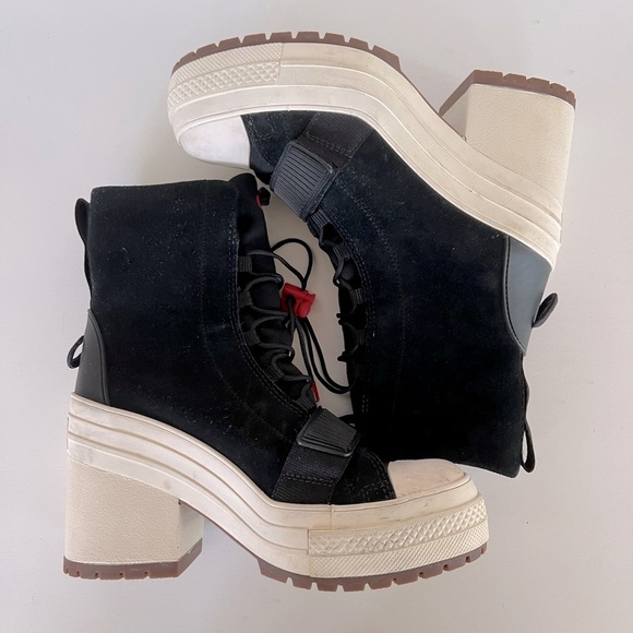 Converse Chuck Taylor All Star GR82 Extra High ‘Black Egret’ Heel, size 7 - Picture 5 of 10
